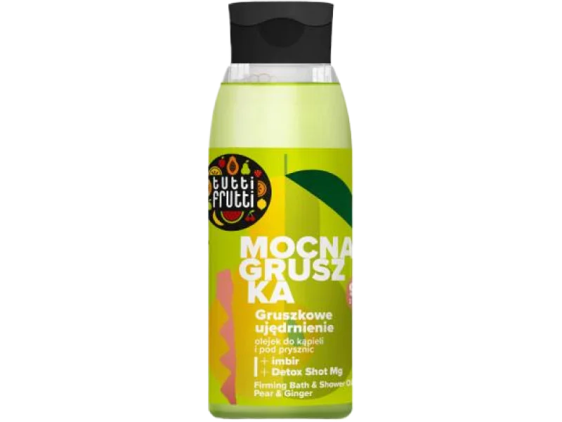 FARMONA TUTTI FRUTTI Ujędrniający Olejek do kąpieli i pod prysznic Gruszka i Imbir + Detox Shot Mg, 400 ml