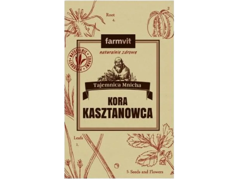 FARMVIT Kora kasztanowca, zioła do zaparzania, 50 g