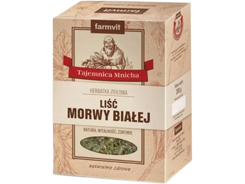 Farmvit Morwa liść, zioła do zaparzania, 200 g