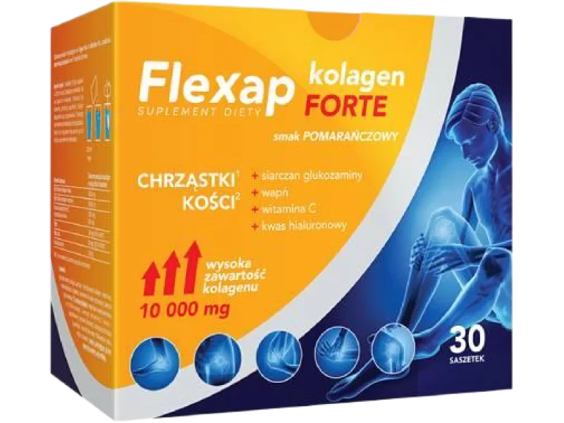 Flexap Kolagen forte – smak Pomarańczowy, saszetki, 30 sasz.