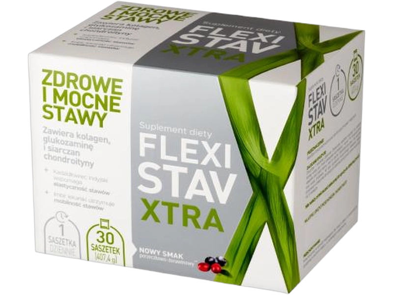 FlexiStav Xtra, smak porzeczkowo-żurawinowy, saszetki, 30 sasz.