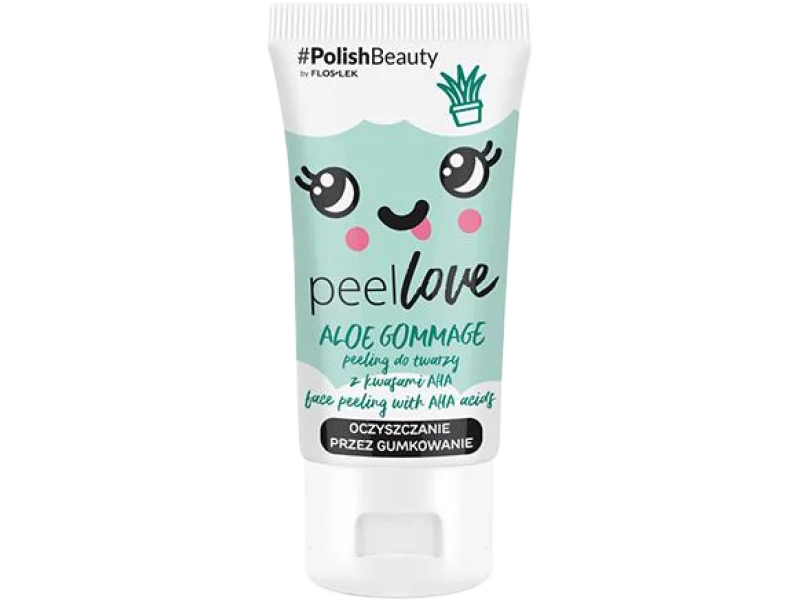 Flos-Lek Peellove Aloe Gommage peeling do twarzy z kwasami AHA, żel, 75 ml