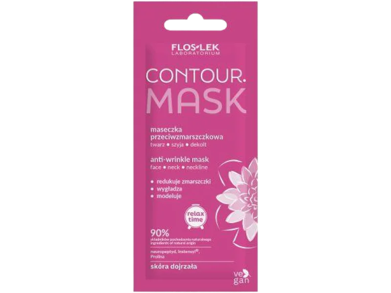 FLOSLEK CONTOUR maseczka przeciwzmarszczkowa twarz, szyja, dekolt, maska, 6 ml