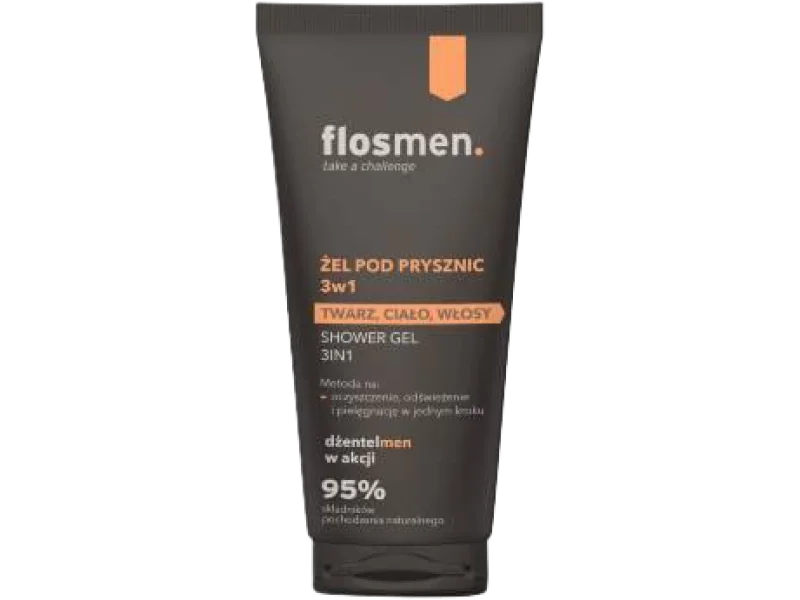 Floslek Flosmen Żel pod prysznic 3 w 1, żel, 225 ml