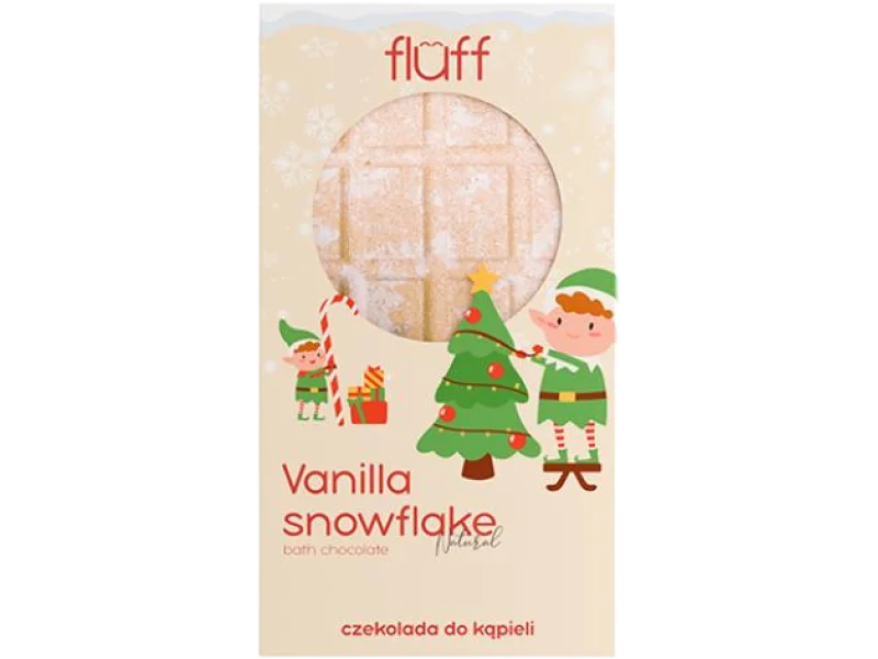 FLUFF Musująca czekolada do kąpieli Vanilla Snowflakes, 160 g