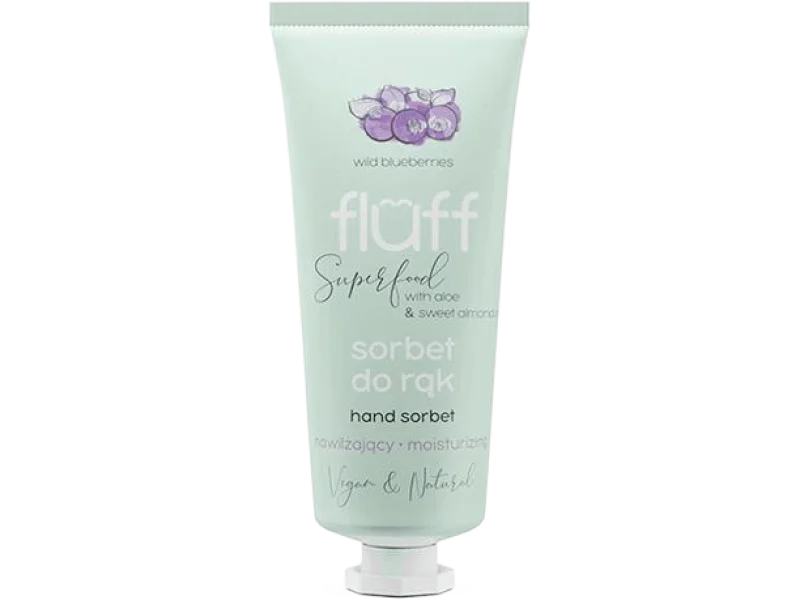 Fluff nawilżający sorbet do rąk, jagody leśne, krem, 50 ml