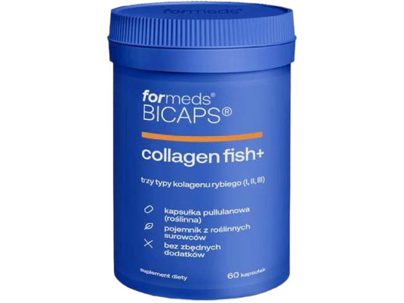 ForMeds Bicaps Collagen Fish+ kolagen rybi, kwas hialuronowy, kapsułki, 60 kaps.