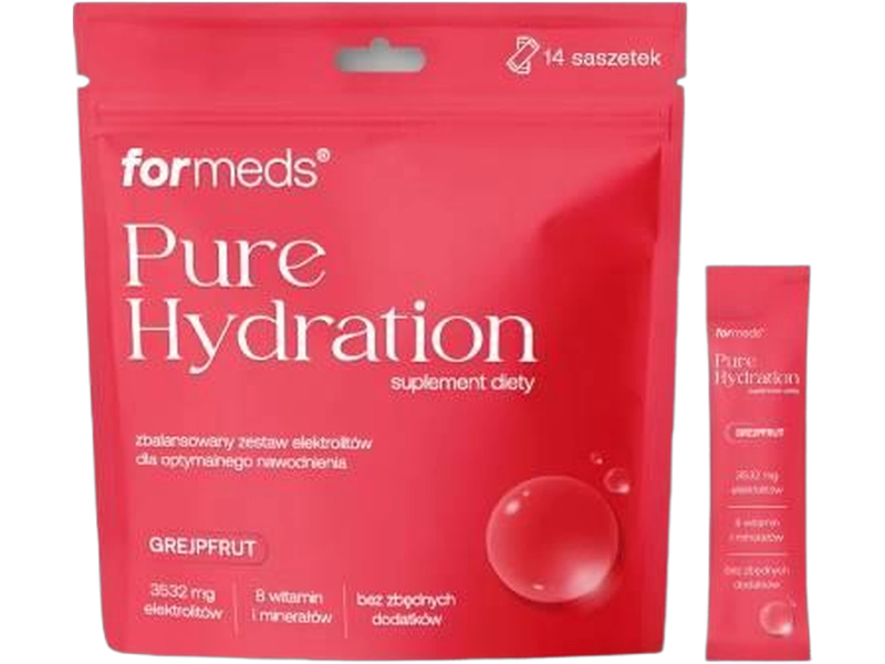 ForMeds Pure Hydration elektrolity, smak grejpfrutowy, saszetki, 14 sasz.