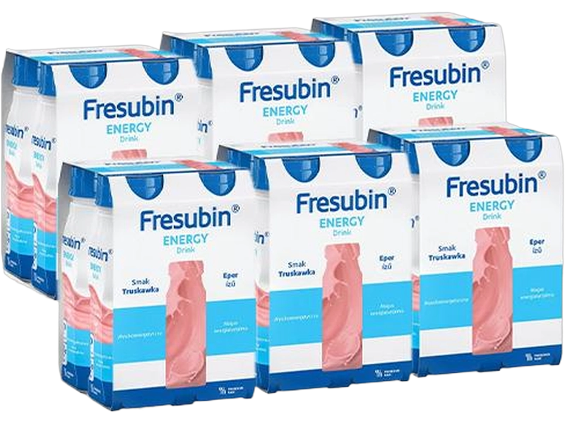 Fresubin Energy drink, smak truskawkowy, płyn, 4 x 200 ml