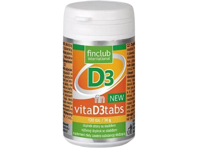 Funclub VitaD3tabs Witamina D3, tabletki do ssania, 100 µg, 120 tabl.