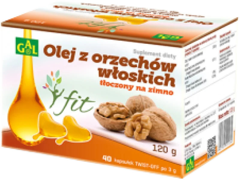 GAL Olej z orzechów włoskich tłoczony na zimno, kapsułki twist-off, 40 szt.
