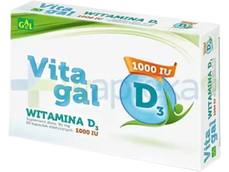 GAL Vitagal witamina D3 1000 IU, kapsułki miękkie, 25 µg, 60 kaps.