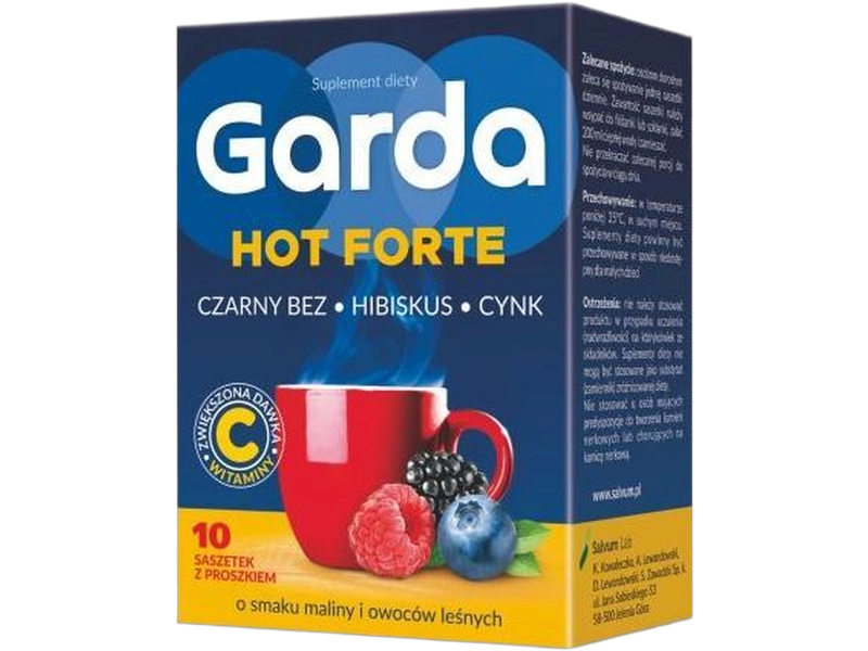 Garda Hot forte, smak malina i owoce leśne, saszetki, 10 sasz.