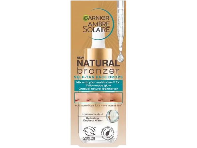 Garnier Ambre Solaire Natural Bronzer Kropelki samoopalające do twarzy, serum, 30 ml