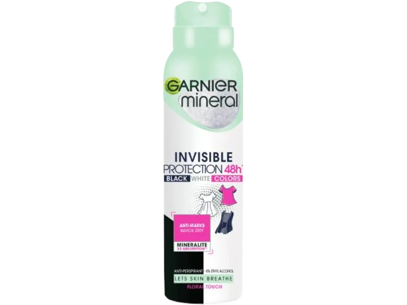 GARNIER MINERAL Invisible Protection Antyperspirant Floral Touch, spray, 150 ml