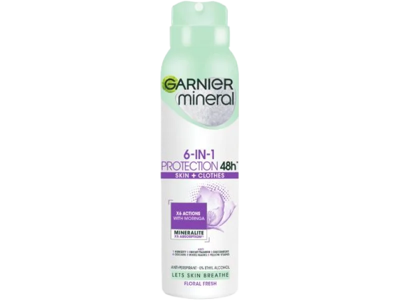 GARNIER MINERAL Protection 6 in 1 Antyperspirant Floral Fresh, spray, 150 ml