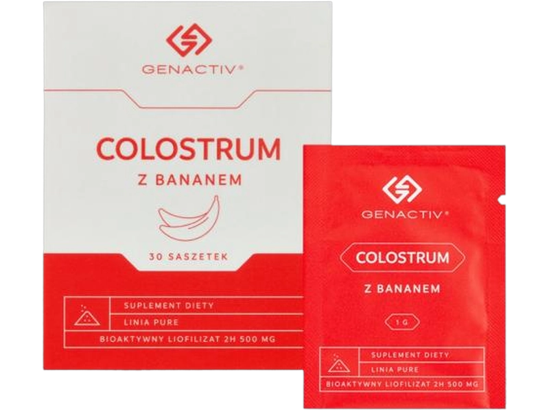 Genactiv Colostrum z bananem (Colostrigen), proszek, 200 g