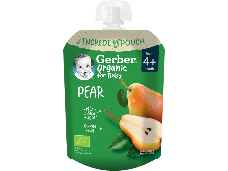 Gerber Organic for baby deserek gruszka po 4. miesiącu, mus, 80 g