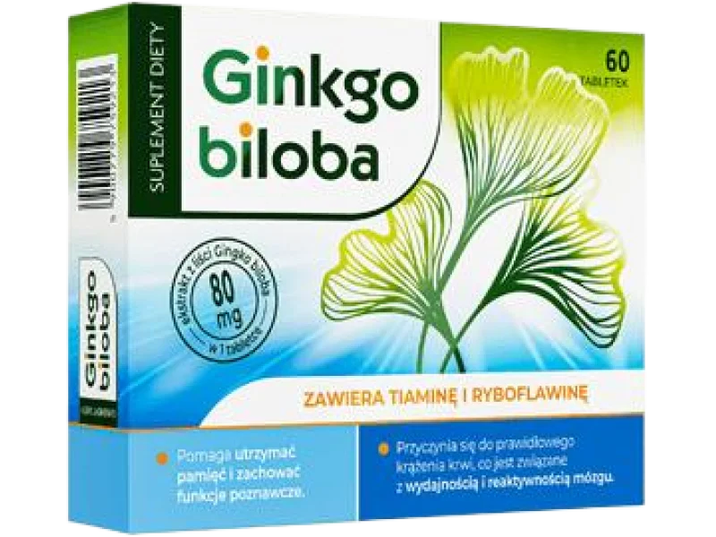 Ginkgo biloba, tabletki, 60 tabl.