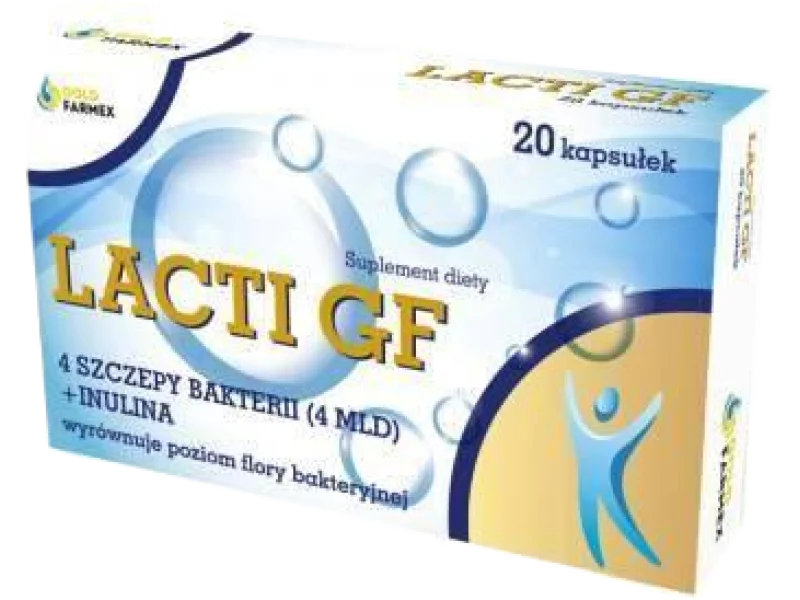Goldfarmex Lacti GF probiotyk, kapsułki, 4 mld CFU, 20 kaps.