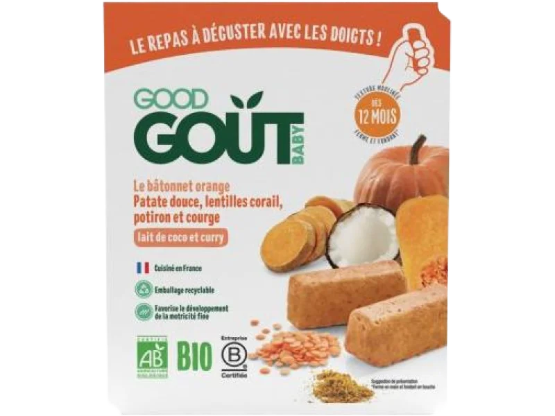 Good Gout BIO BLW paluszki z czerwonej soczewicy i dyni, 120 g