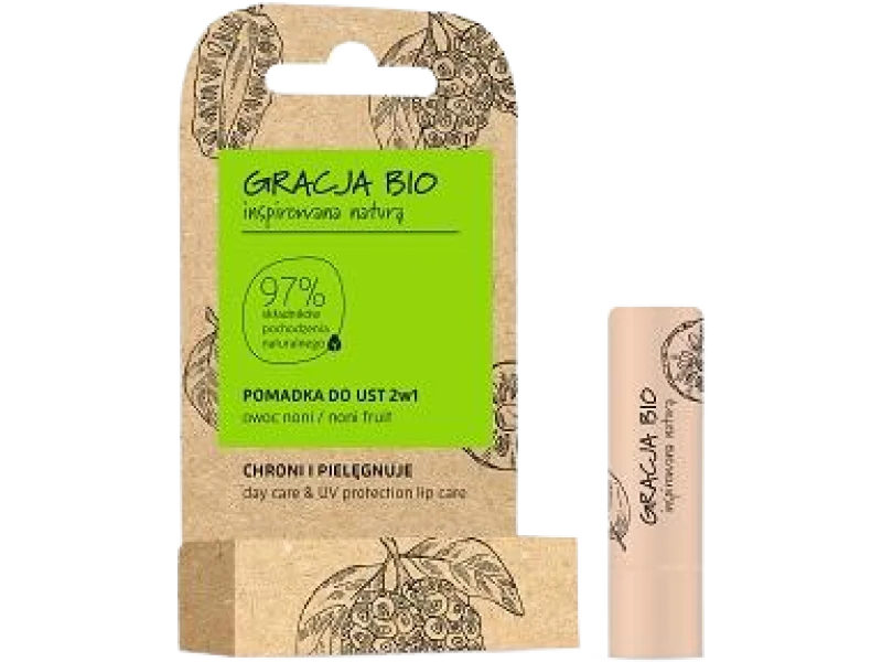 Gracja Bio 2w1, owoc noni, pomadka, 5 g