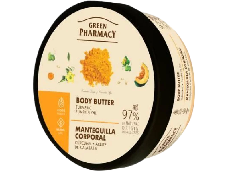 GREEN PHARMACY Masło do ciała Kurkuma i Olejek dyniowy, 200 ml