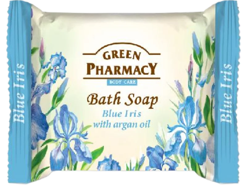 GREEN PHARMACY Mydło w kostce Niebieski irys i olejek arganowy, kostka, 100 g