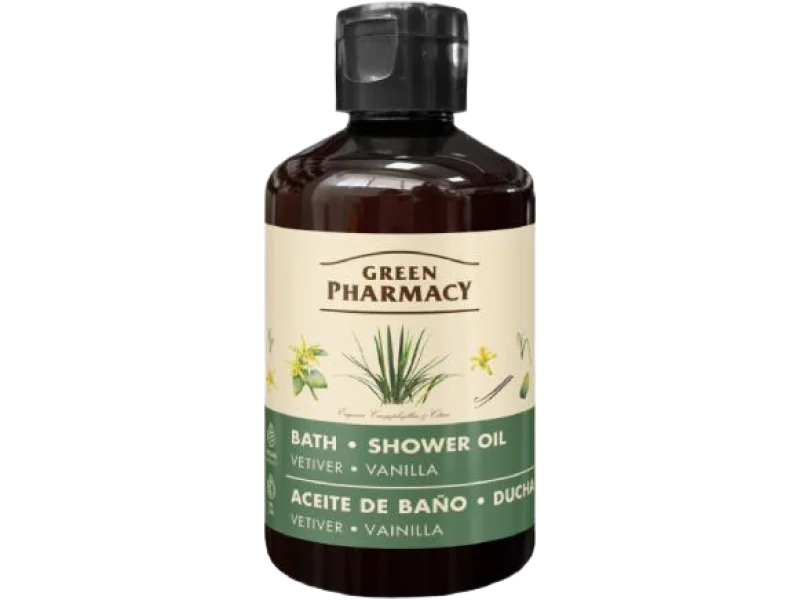 GREEN PHARMACY Olejek do kąpieli i pod prysznic wetyweria i wanilia, 250 ml