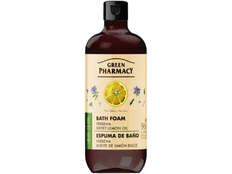 GREEN PHARMACY Pianka do kąpieli Werbena i olejek ze słodkiej cytryny, 500 ml