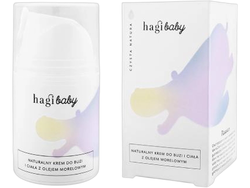 Hagi Baby naturalny krem do buzi i ciała dla dzieci z olejem morelowym, 50 ml