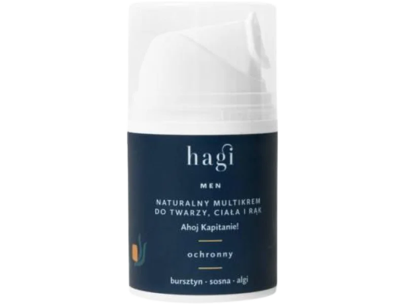 HAGI Men Ahoj Kapitanie Naturalny multikrem do twarzy, ciała i rąk dla mężczyzn, 50 ml