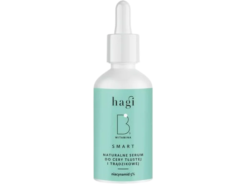 Hagi Smart B naturalne serum do pielęgnacji cery tłustej i trądzikowej z niacynamidem, 30 ml