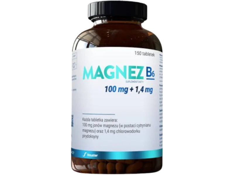 Hauster Magnez B6, tabletki, 100 mg + 1,4 mg, 150 tabl.