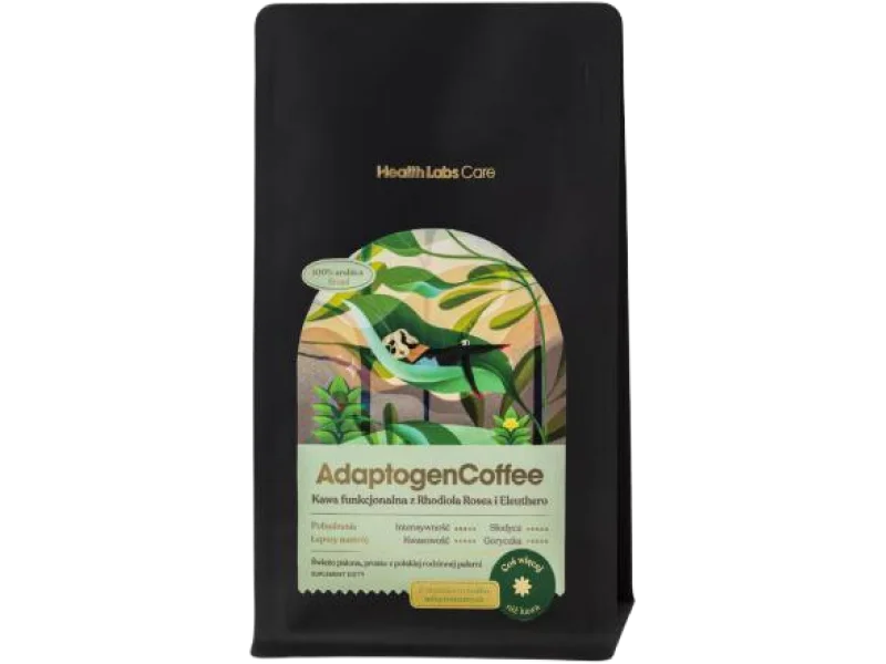 Health Labs AdaptogenCoffee Kawa funkcjonalna z Rhodiola rosea i Eleuthero, proszek, 252 g