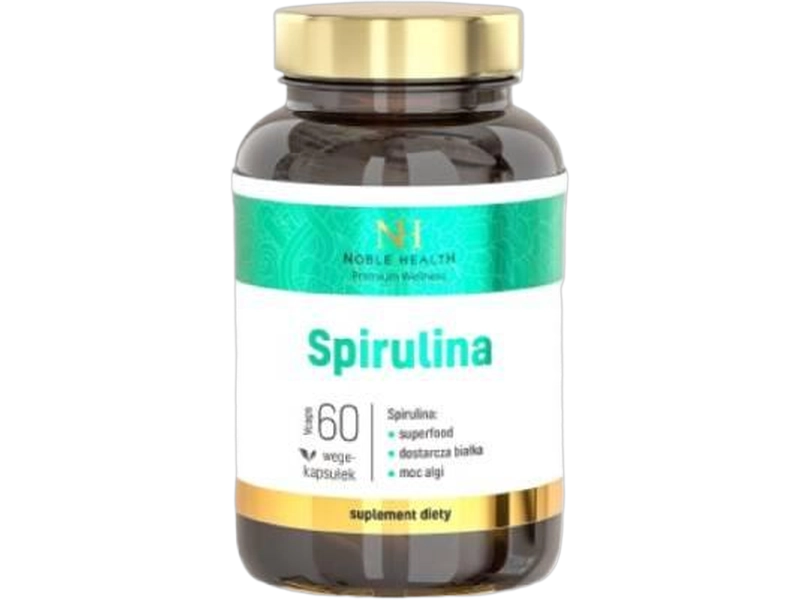 Health Noble Health Spirulina, kapsułki, 500 mg, 60 kaps.