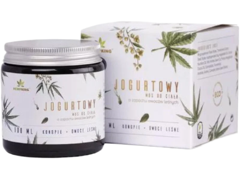 HEMPKING jogurtowy mus konopny z CBD do ciała, zapach owoców leśnych, 100 ml