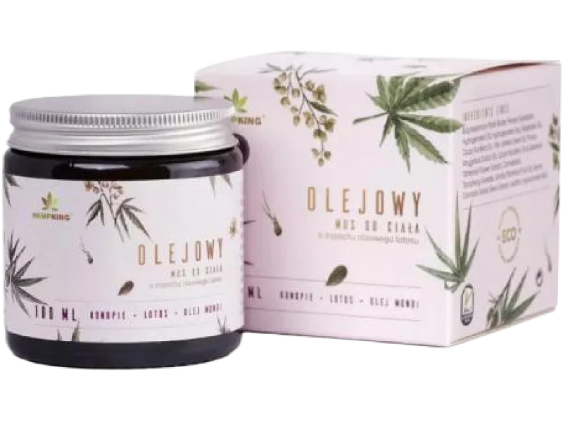 HEMPKING Olejowy mus konopny do ciała o zapachu różowego lotosu, 100 ml