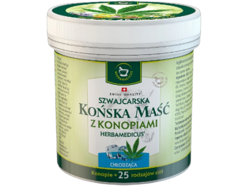 Herbamedicus końska maść chłodząca z konopiami, balsam, 250 ml
