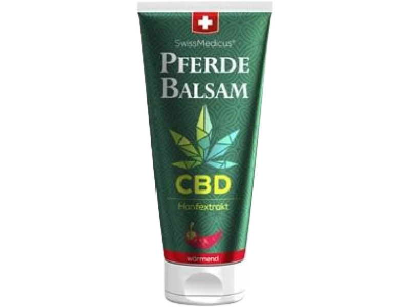 HERBAMEDICUS PFERDE BALSAM z CBD Rozgrzewający SwissMedicus, 200 ml