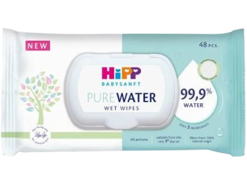 HiPP Babysanft Pure Water, chusteczki, 48 szt.