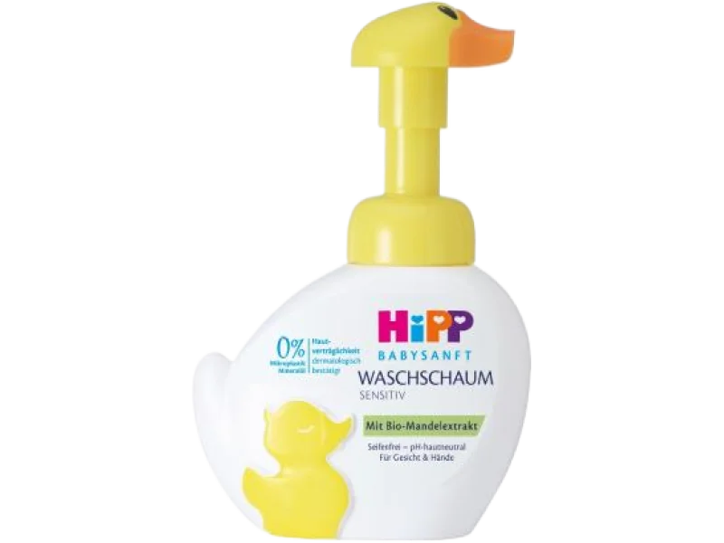 HiPP Babysanft Sensitive Pianka-kaczuszka do mycia twarzy i rąk, 250 ml