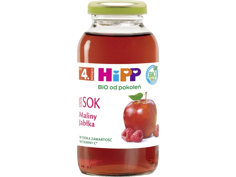HiPP BIO Maliny-Jabłka sok 100%, płyn, 200 ml