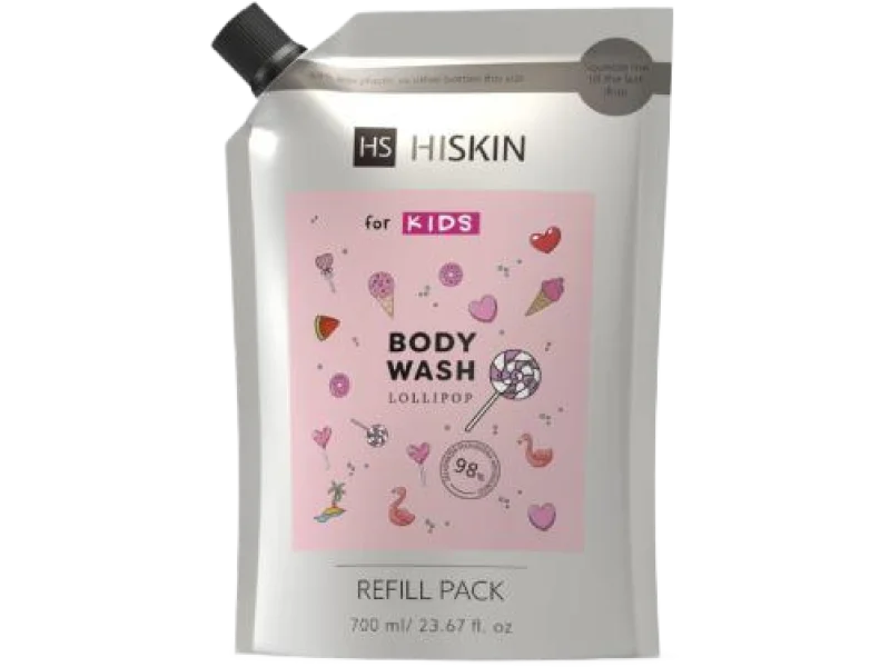 HISKIN Kids Body Wash Lollipop PINK, żel, 700 ml