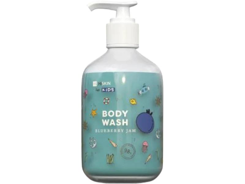 Hiskin Kids Niebieski płyn do mycia ciała dla dzieci Lollipop, 400 ml