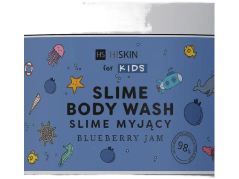 Hiskin Kids Slime dla dzieci do kąpieli niebieski, żel do mycia, 150 ml