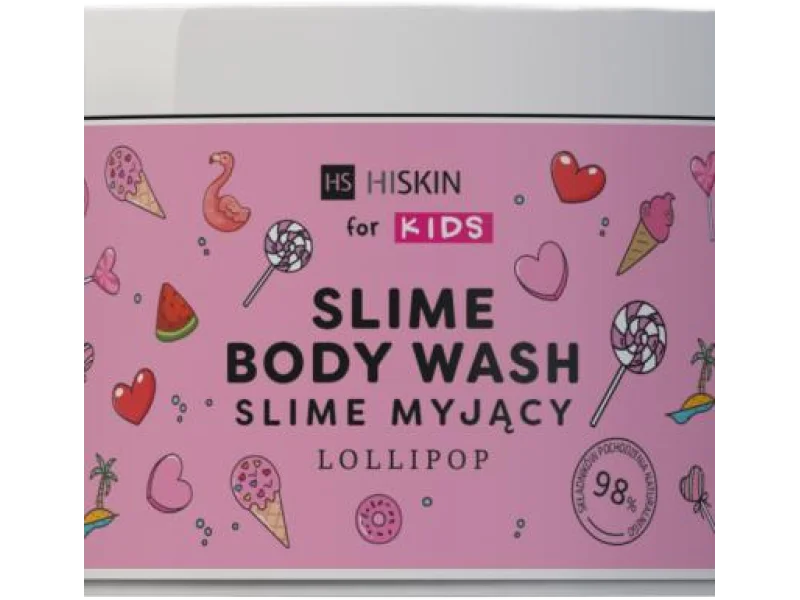Hiskin Kids Slime dla dzieci do kąpieli różowy, żel, 150 ml