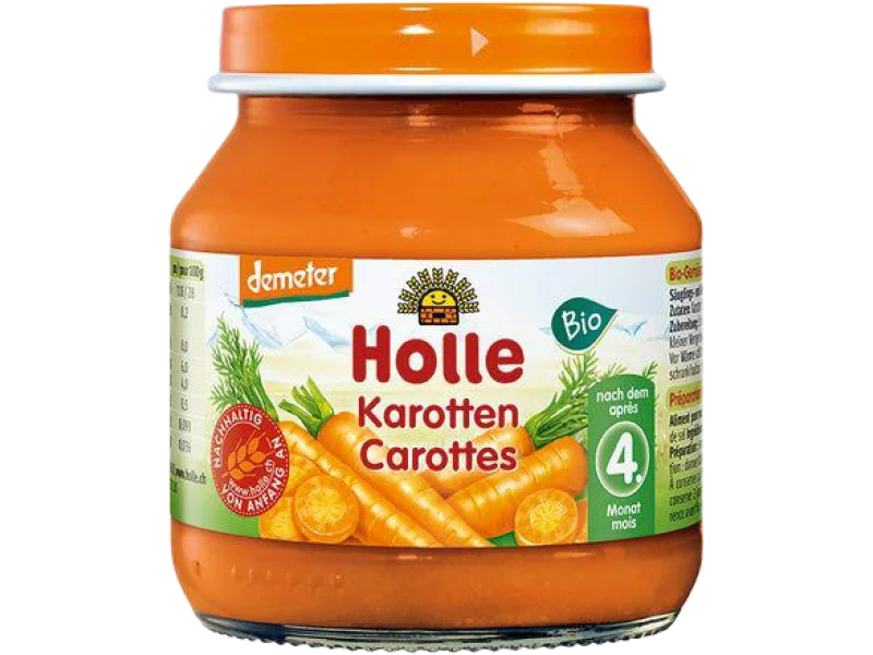HOLLE Bio danie dla niemowląt marchewka, gotowy posiłek, 125 g