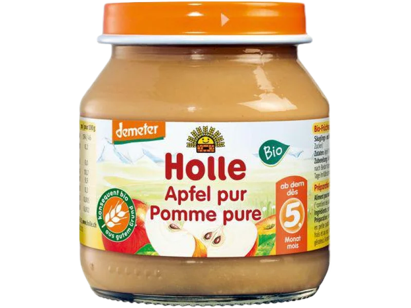 HOLLE Bio Deser dla niemowląt Przetarte jabłuszko, mus, 125 g