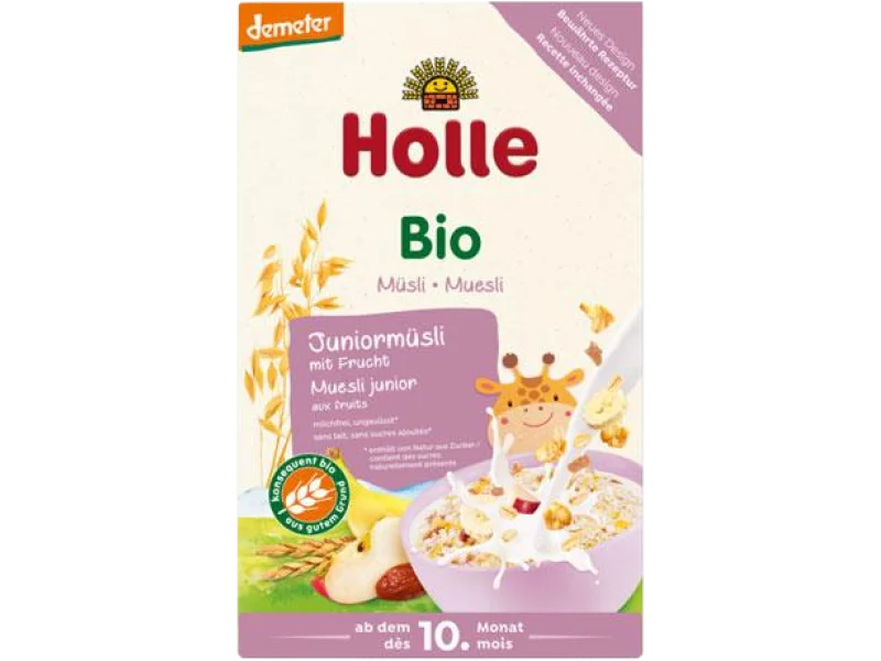 Holle Bio junior musli wieloziarnista z owocami, kaszka, 250 g
